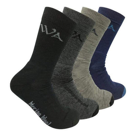 Alpine - Merino Wool Hiking Socks (4 Pack - Mens Bundle) | (UK 7-11)